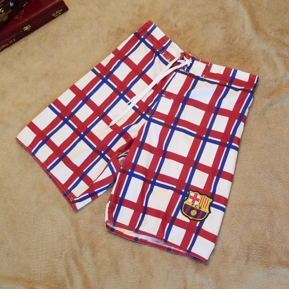 FC Barcelona boardshorts, Mens Size 36 swim trunks.